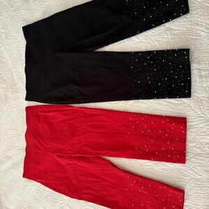 Set of 2 (Black & Red) Size 10 ATTYRE New York capri pants